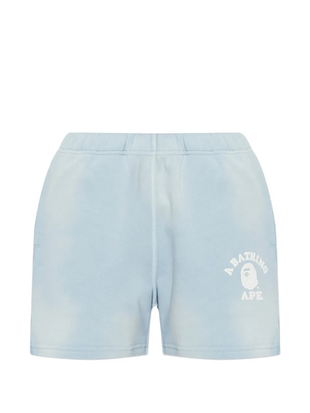  A Bathing Ape® Logo Detail Shorts - Blue 