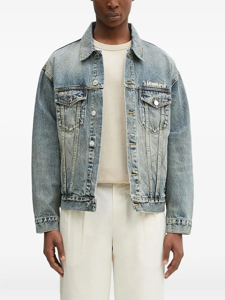  A Bathing Ape® Logo-embroidered Denim Jacket - Blue 