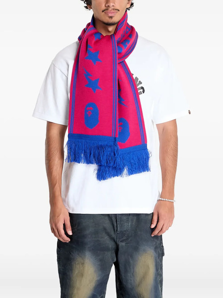  A Bathing Ape® Logo-jacquard Scarf - Pink 