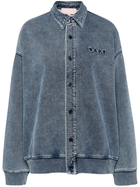 A Bathing Ape® Logo-patch Long-sleeved Shirt - Blue 