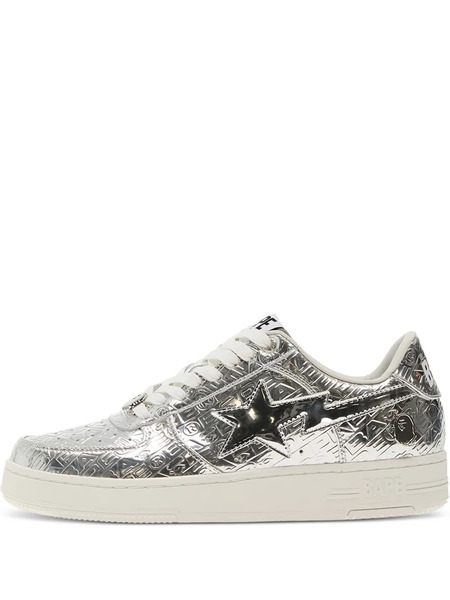  A Bathing Ape® Logo-patch Low-top Sneakers - Grey 