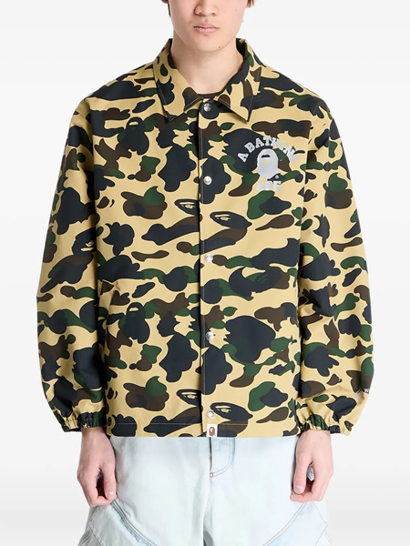  A Bathing Ape® Logo-print Camouflage-pattern Jacket - Yellow 