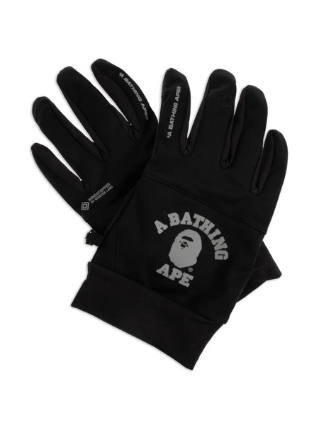  A Bathing Ape® Logo-print Gloves - Black 