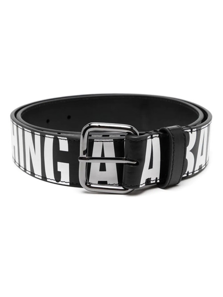  A Bathing Ape® Logo-print Leather Belt - Black 
