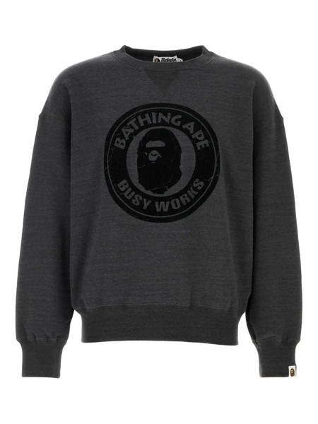  A Bathing Ape® Long-sleeve Graphic Sweater - Grey 
