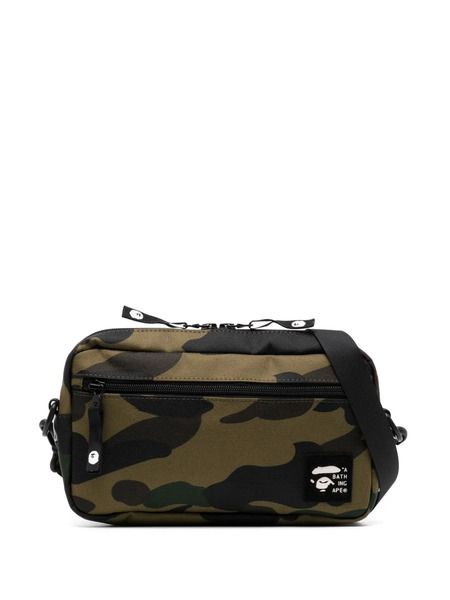  A Bathing Ape® Mini Camouflage Print Messenger Bag - Green 