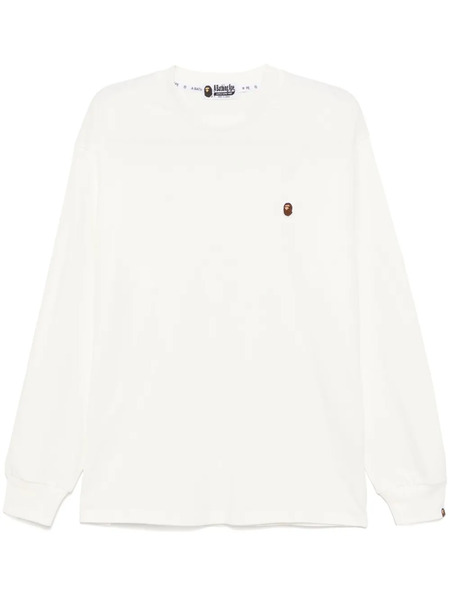  A Bathing Ape® One Point Long Sleeves Tee - White 