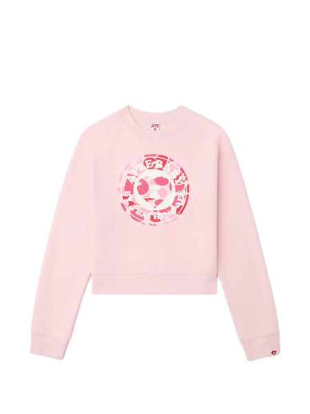  A Bathing Ape® Round Camo Heart-print Sweatshirt - Pink 