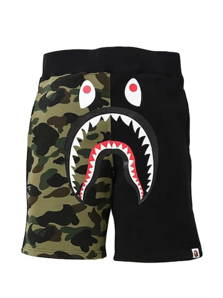  A Bathing Ape® Shark Camouflage Shorts - Black 