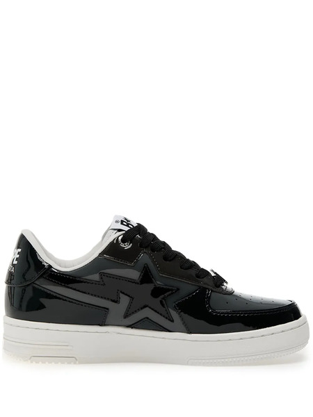  A Bathing Ape® Sta Icon Patent Leather Low-top Sneakers - Black 