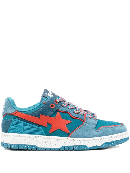 A Bathing Ape® Star-patch Lace-up Trainer - Blue 