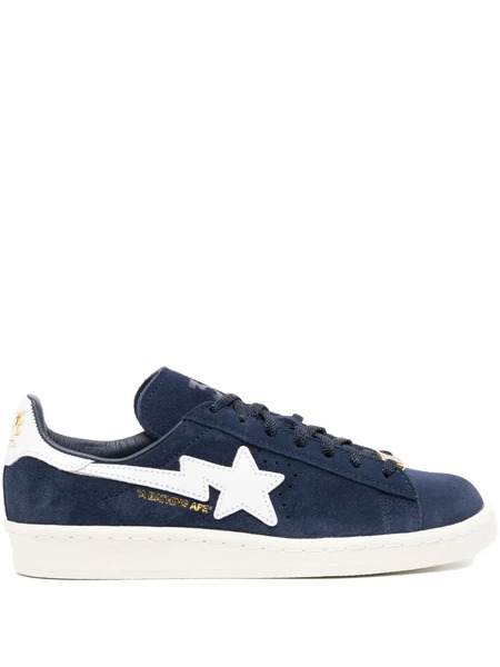  A Bathing Ape® Star-patch Suede Trainers - Blue 