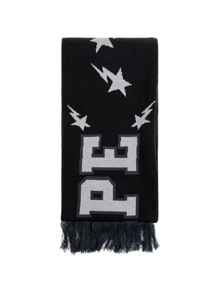  A Bathing Ape® Star-print Fringed Scarf - Black 