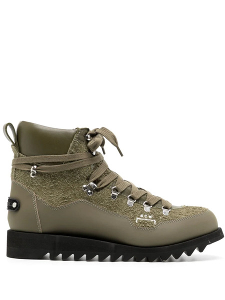  A-cold-wall* Alpine Leather Hiking Boots - Green 