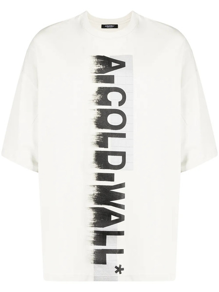  A-cold-wall* Blurred Logo-print T-shirt - Neutrals 