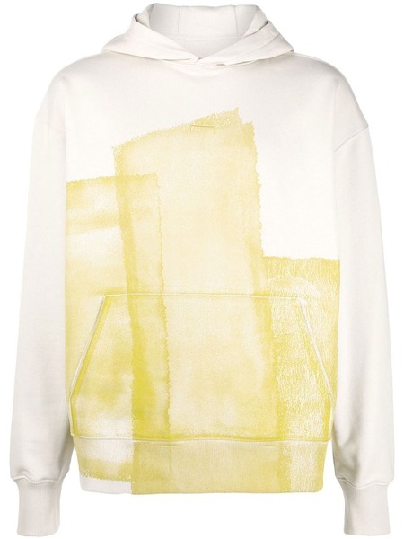  A-cold-wall* Graphic-print Cotton Hoodie - Neutrals 