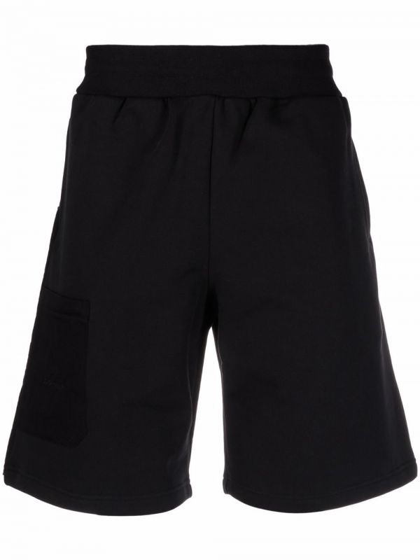  A-cold-wall* Logo-embroidered Cotton Shorts - Black 