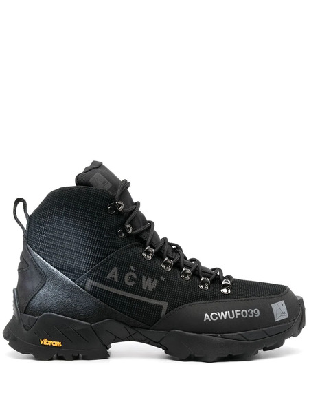  A-cold-wall* Logo-print Mesh High-top Sneakers - Black 