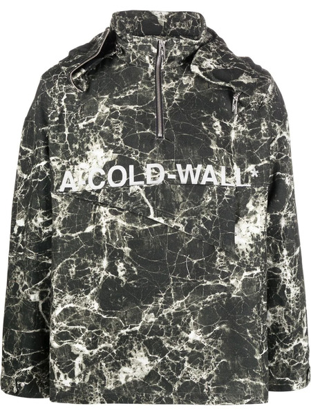  A-cold-wall* Marble-print Pullover Jacket - Green 
