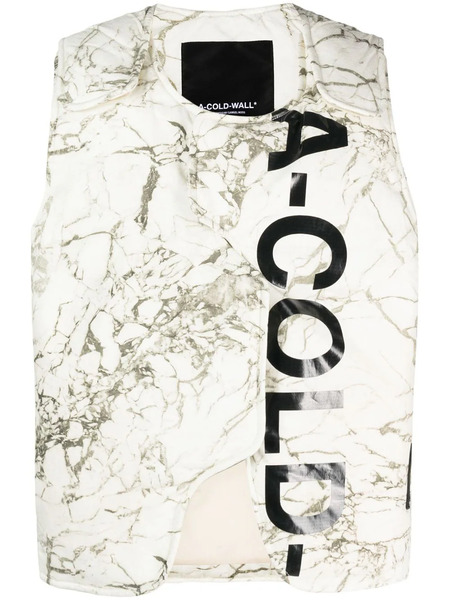  A-cold-wall* Overset Asymmetric Padded Gilet - Neutrals 