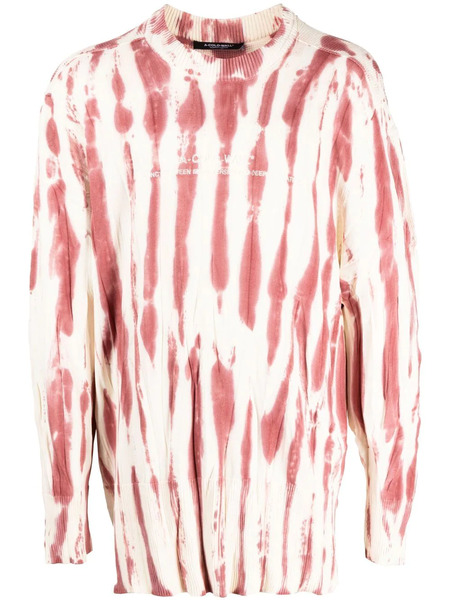  A-cold-wall* Tie-dye Logo-print Jumper - Pink 