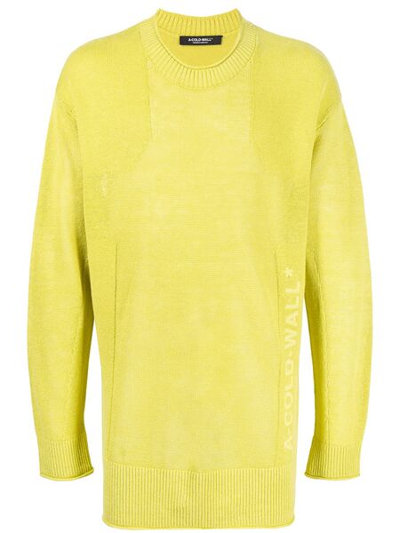 A-cold-wall* Transparency Crewneck Jumper - Yellow 