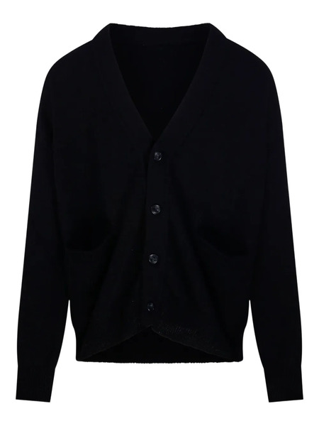  A Paper Kid Buttoned Patch-pocket Cardigan - Black 