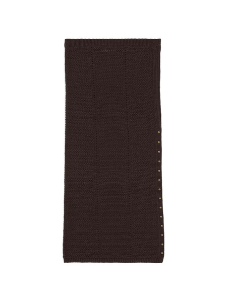  A Paper Kid Knitted Studded Midi Skirt - Brown 