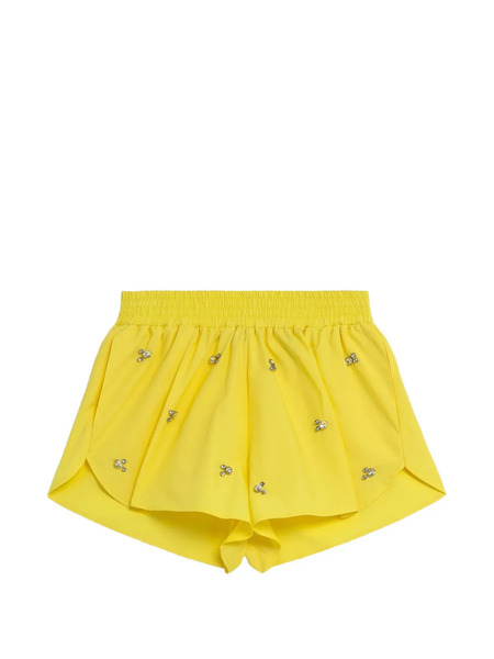  A Paper Kid Popline Embellishment Shorts - Yellow 