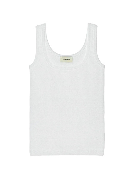  A Paper Kid Ribbed Tank Top - White 