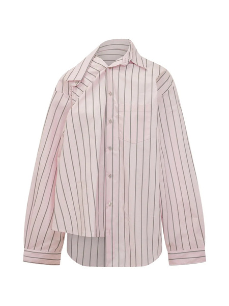  A Paper Kid Striped Over Shirt - Pink 