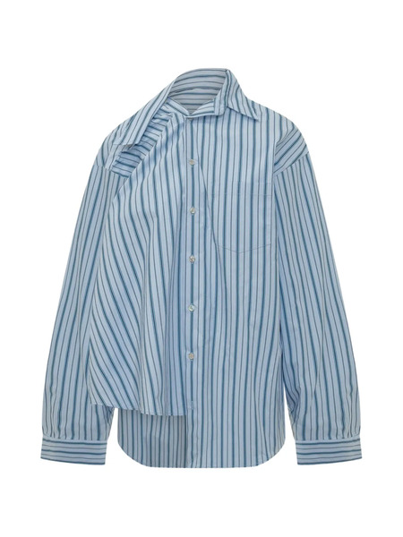  A Paper Kid Striped Pocket Shirt - Blue 
