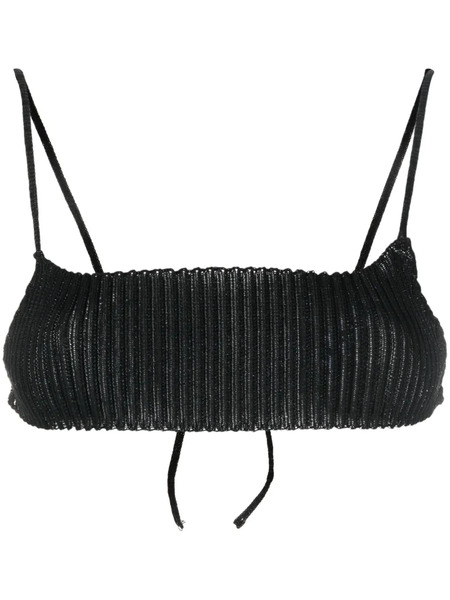  A. Roege Hove Emma Ribbed-knit Bra Top - Black 