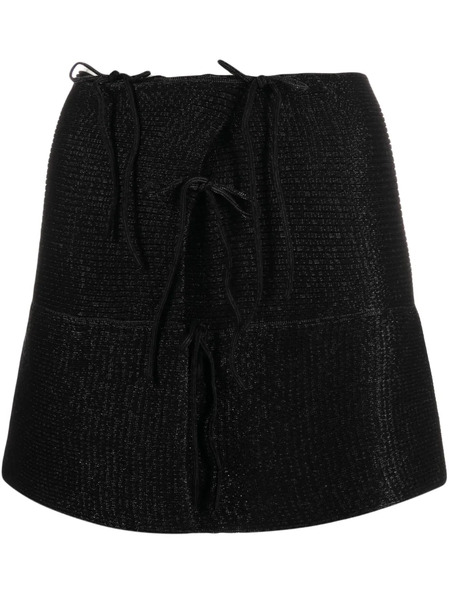  A. Roege Hove Emma Tied Knitted Miniskirt - Black 
