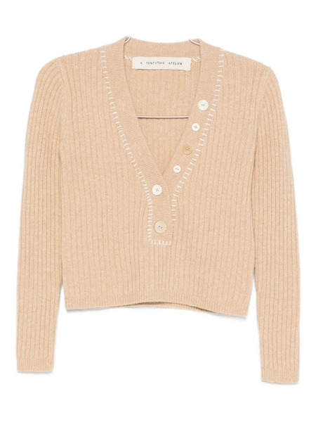  A Tentative Atelier Cropped Jumper - Neutrals 