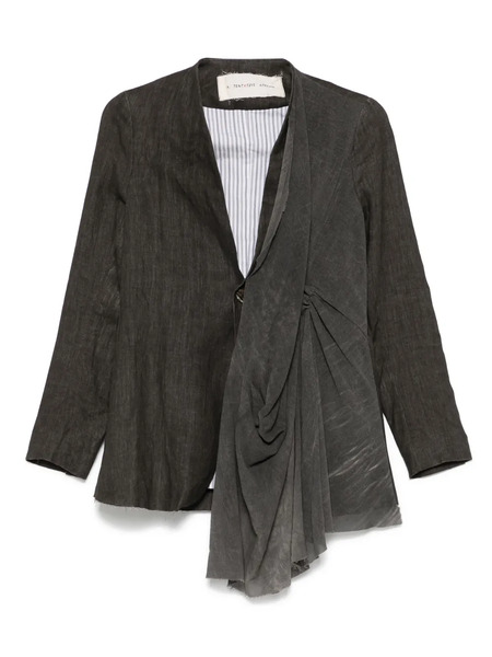  A Tentative Atelier Gathered-detail Blazer - Grey 