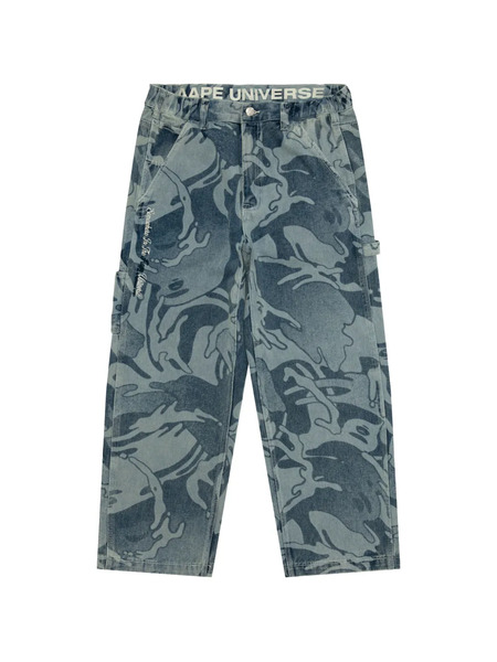  Aape By *a Bathing Ape® Aapeunvs Graphic Jeans - Blue 