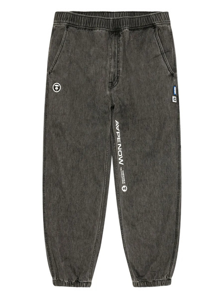  Aape By *a Bathing Ape® Ape Now Logo-appliqué Regular Jeans - Grey 