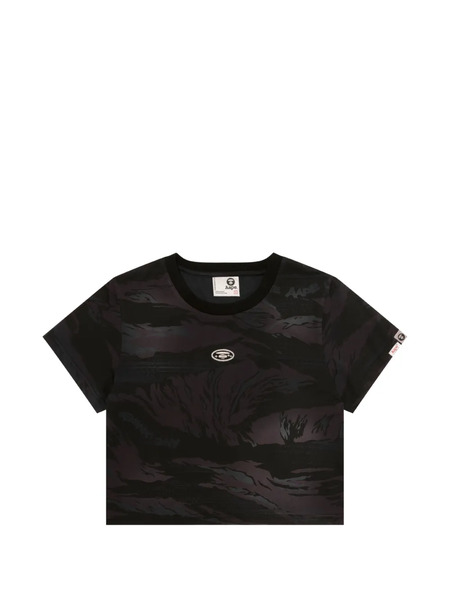  Aape By *a Bathing Ape® Camouflage Logo-embroidered T-shirt - Black 