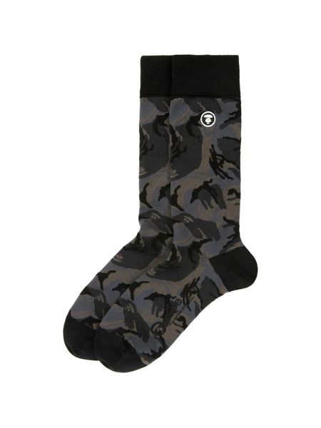  Aape By *a Bathing Ape® Camouflage Logo Socks - Grey 