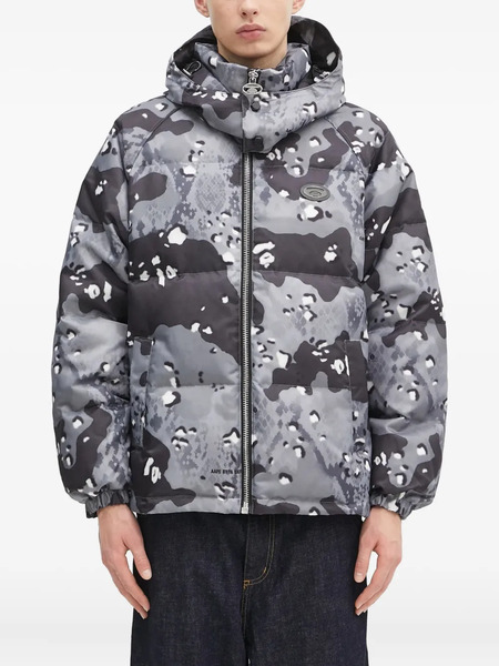  Aape By *a Bathing Ape® Camouflage-print Hooded Jacket - Grey 