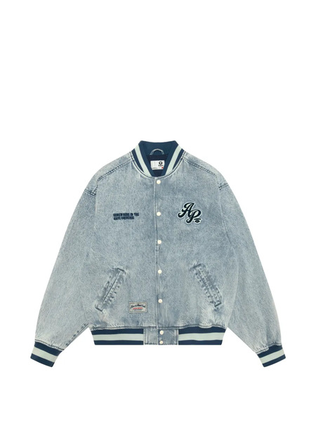  Aape By *a Bathing Ape® Embroidered Bomber Jacket - Blue 
