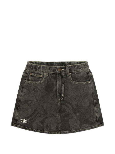  Aape By *a Bathing Ape® Embroidered-detail Denim Shorts - Black 