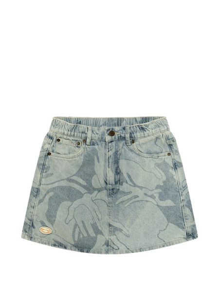  Aape By *a Bathing Ape® Embroidered-detail Denim Shorts - Blue 