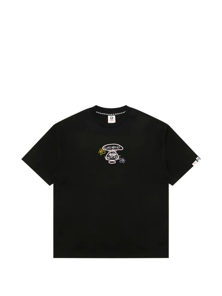  Aape By *a Bathing Ape® Floral-print T-shirt - Black 