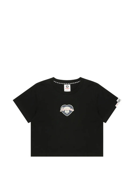  Aape By *a Bathing Ape® Heart-print T-shirt - Black 