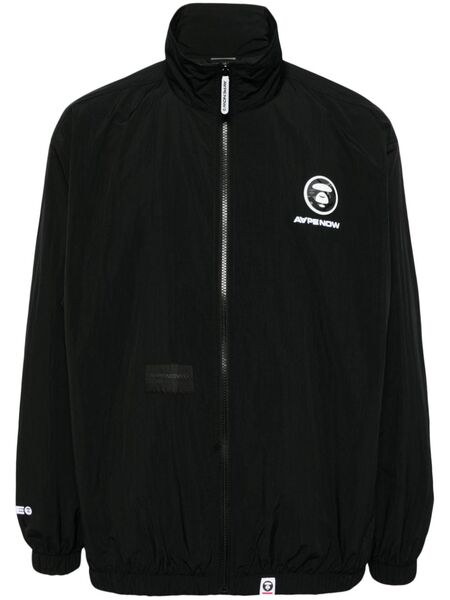  Aape By *a Bathing Ape® Logo-appliqué Zip-up Jacket - Black 