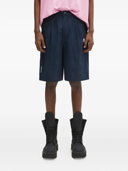  Aape By *a Bathing Ape® Logo-embroidered Bermuda Shorts - Blue 