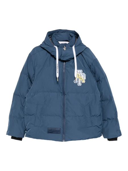  Aape By *a Bathing Ape® Logo-embroidered Padded Jacket - Blue 