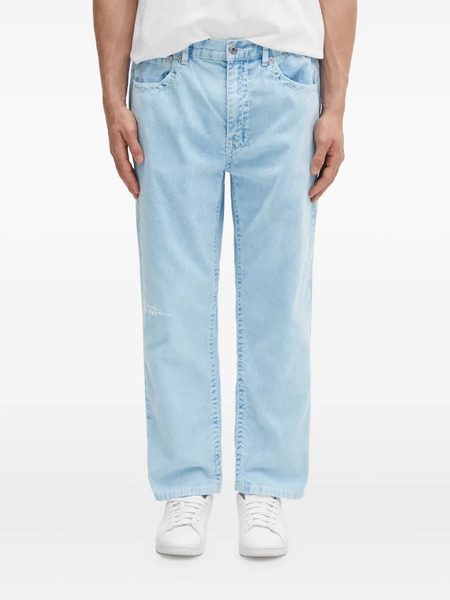  Aape By *a Bathing Ape® Logo-embroidered Trousers - Blue 